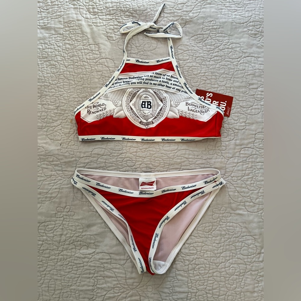 Budweiser bikini - medium - red/white